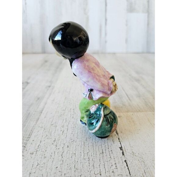 Gort vintage lil pumpkin girl statue figurine Chinese Japanese lanterns bone chi - Picture 3 of 10